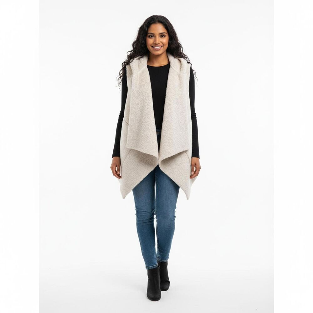 Cozy Cream Women's Draped Vest